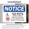 Signmission No Pets Service Animals Allowed, 10 in W x Rectangle, Vinyl Decal OS-2PACK-NS-D-710-L-16175 - alternate 3